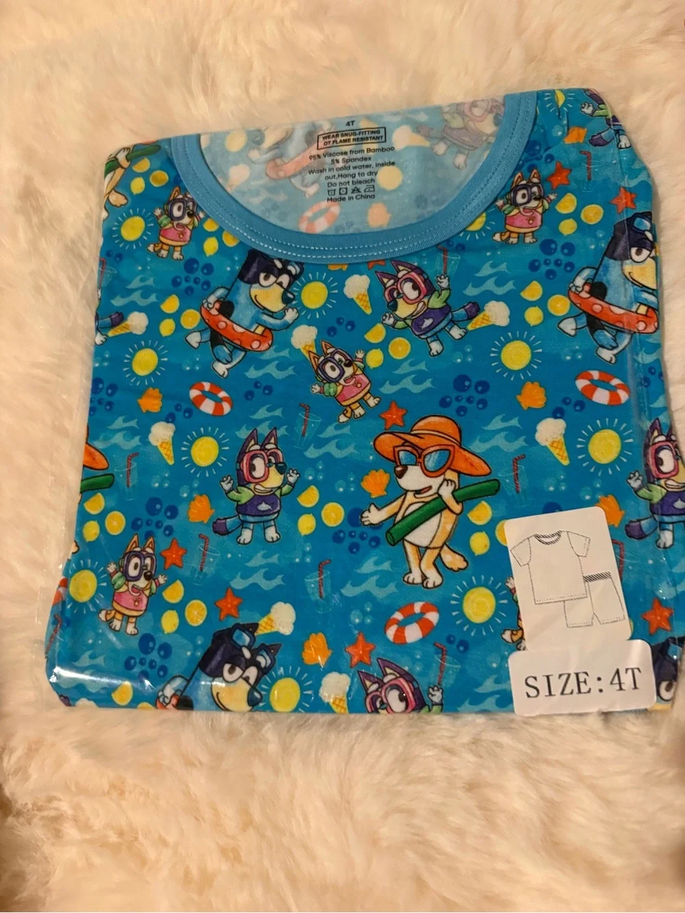 Kids 4T bluey bamboo pajamas